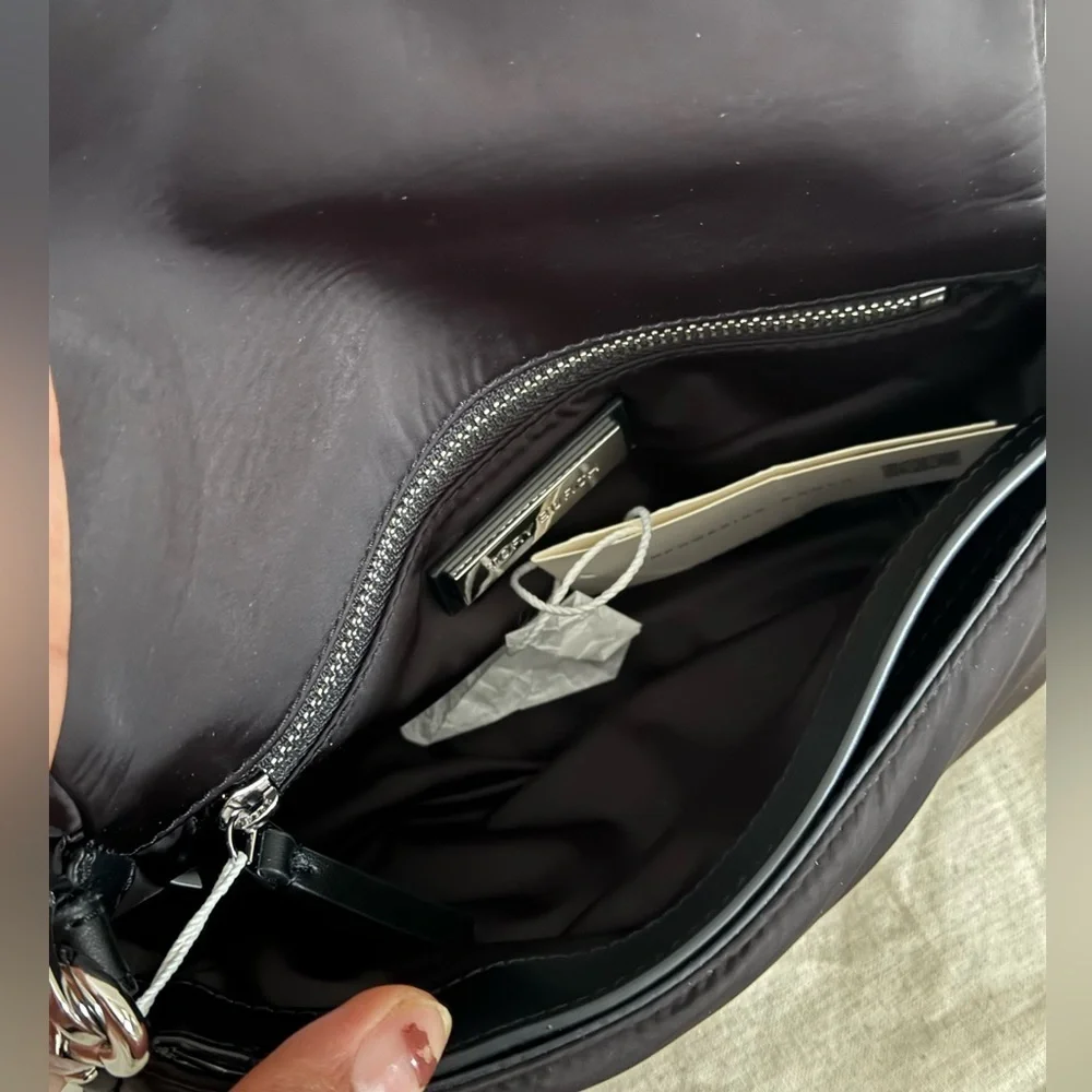 New Tory Burch BRITTEN NYLON PUFFY CONVERTIBLE CROSSBODY BLACK
